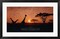 Framed Art Vintage Sunset with Giraffes in Serengeti National Park, Africa Wall Decor 18x24 Artwork